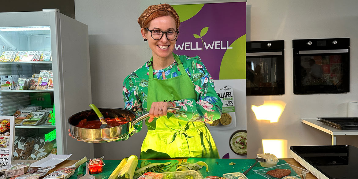 Pokaz kulinarny Katarzyna Gubała marki Well Well dla InterMlecz 