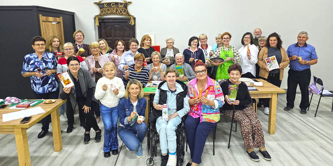 Warsztaty kulinarne dla KGW nie marnowanie jedzenia drugie życie produktu zero waste GOK Gidle Katarzyna Gubała