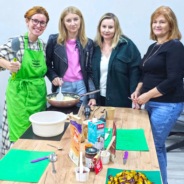 Warsztaty kulinarne dla KGW nie marnowanie jedzenia drugie życie produktu zero waste GOK Gidle Katarzyna Gubała