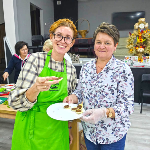 Warsztaty kulinarne dla KGW nie marnowanie jedzenia drugie życie produktu zero waste GOK Gidle Katarzyna Gubała