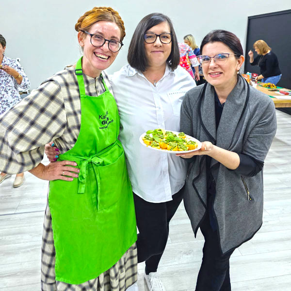 Warsztaty kulinarne dla KGW nie marnowanie jedzenia drugie życie produktu zero waste GOK Gidle Katarzyna Gubała