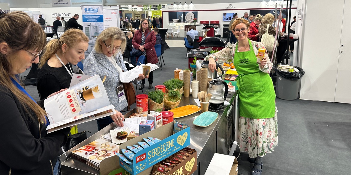 Pokazy dla marki Inka podczas targów branży HoReCa EuroGastro Katarzyna Gubała live cooking