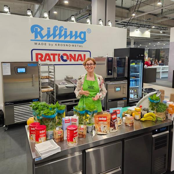 Pokazy dla marki Inka podczas targów branży HoReCa EuroGastro Katarzyna Gubała live cooking